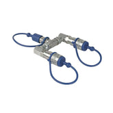 Showtec CO2 3/8 Qlock 2-way splitter for CO2 Bottle Cannon